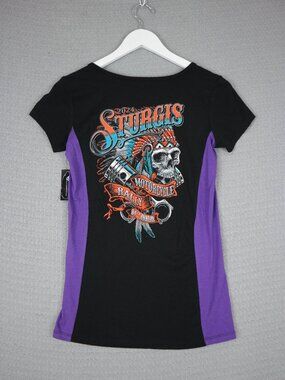 Sturgis 2024 Vance Biker Wear BNWT Womens Small Contrast Tee